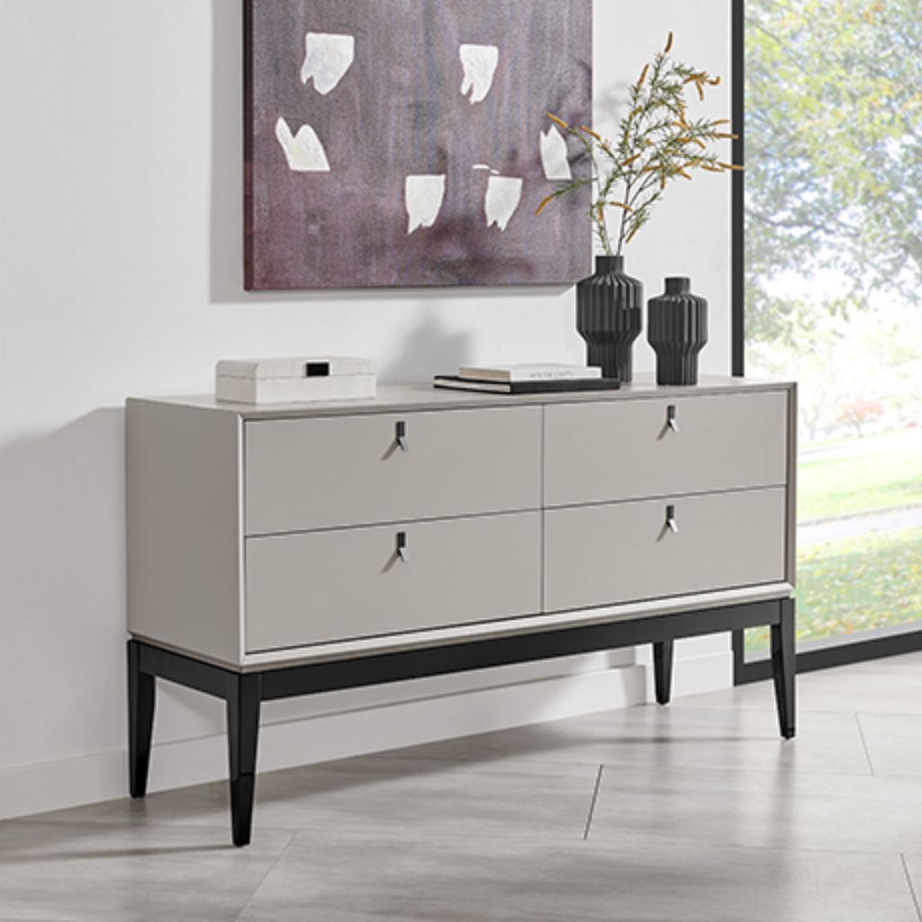 Pasadena Flannel Grey 4 Drawer Chest by Derrys