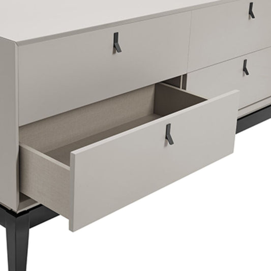 Pasadena Flannel Grey 4 Drawer Chest Drawer