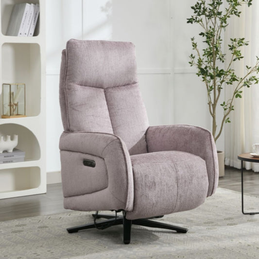 Prestige Lavender Electric Reclining Swivel Chair