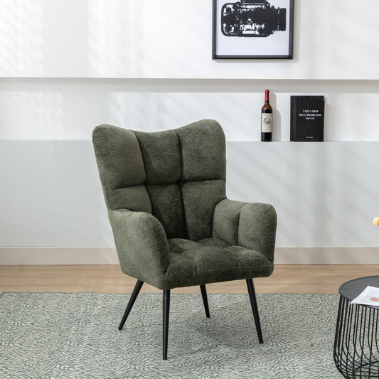 Reese Green Accent Chair Angle