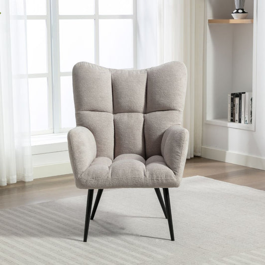 Reese Light Grey Accent Chair Front