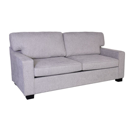 Grey sofabed with textured fabric