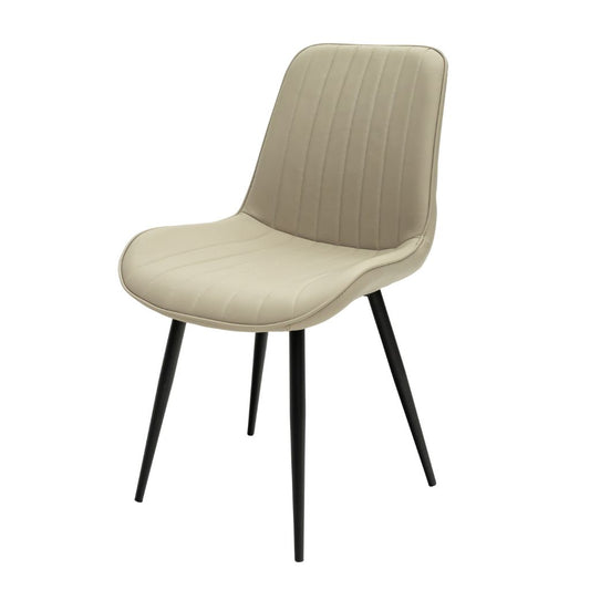 Riace Stone Faux Leather Dining Chair Angle