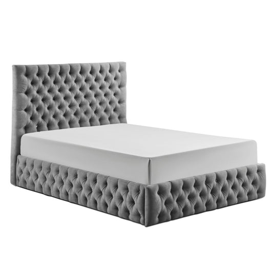 Rosa Grey Bedframe Angle