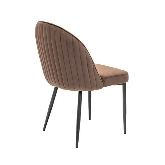Vertical stitching detail on the back give the chair a modern elegance