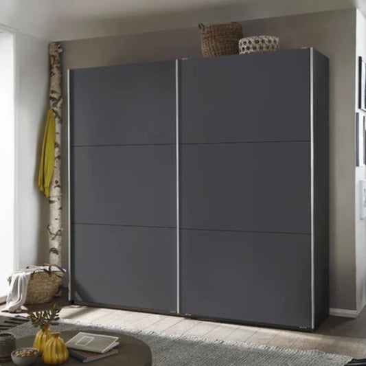 Santiago Sliding Wardrobe Metallic Grey