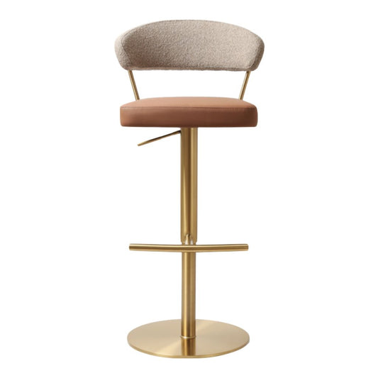 Strata Gold Saddle Brown Fusion Bar Stool
