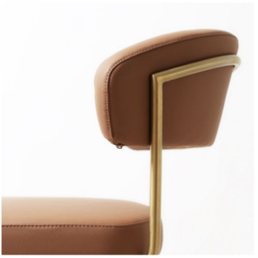 Strata Gold Saddle Brown PU Bar Stool Top