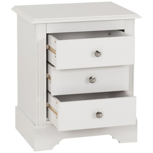 Stratford 3 Drawer Bedside Drawers Open