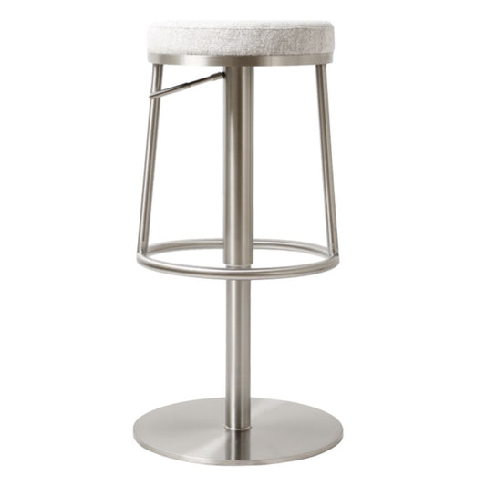 Vibe Steel Silver Grey Fabric Bar Stool