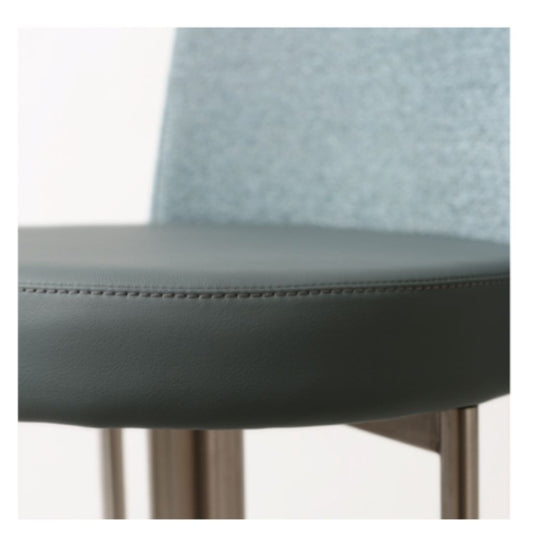 Vogue Steel Teal Fusion Bar Stool Seat