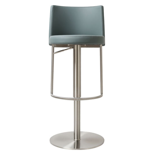 Vogue Steel Teal PU Bar Stool