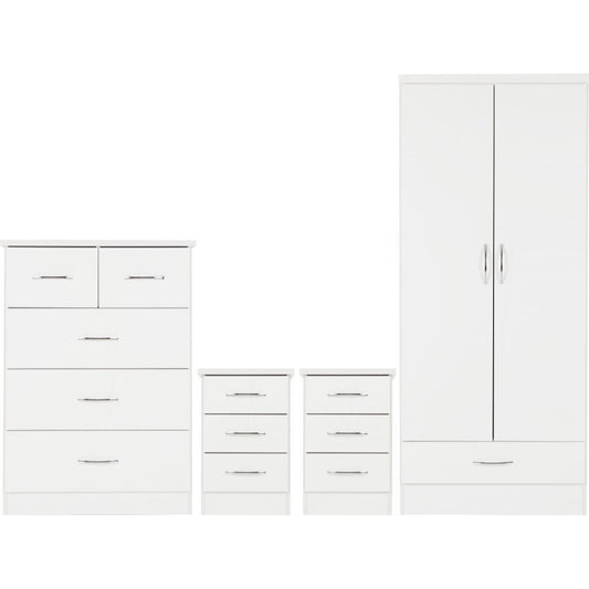 Wholesale Nevada White 4 Piece Bedroom Furniture Set