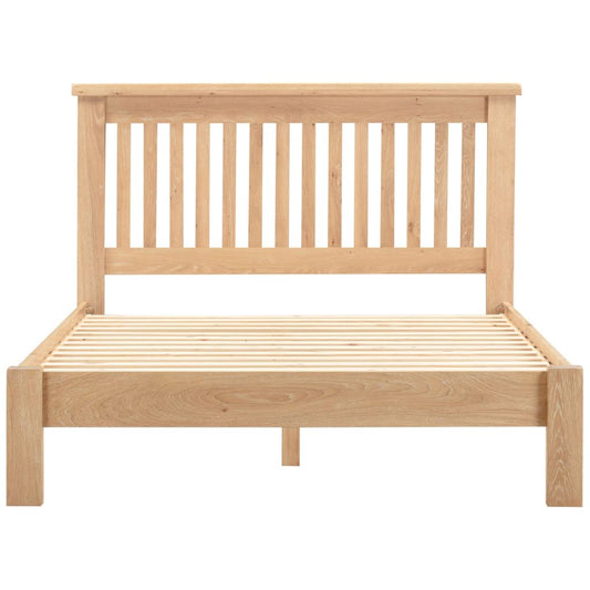Windsor Natural Oak 4ft 6in Low End Bedframe Front