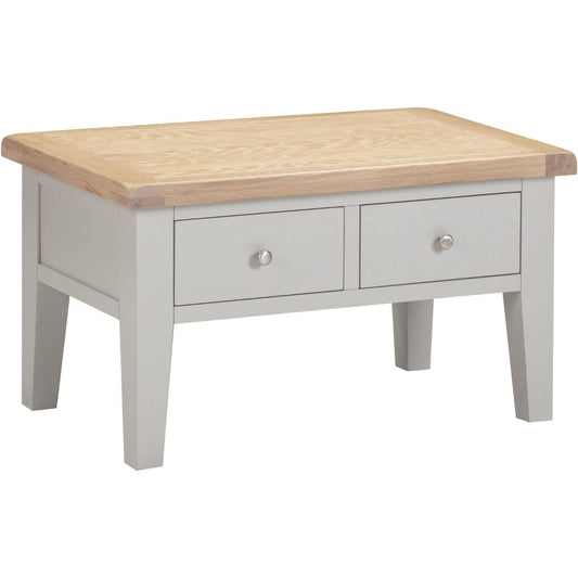 Windsor Pebble Grey 2 Drawer Coffee Table
