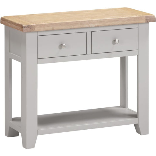 Windsor Pebble Grey 2 Drawer Console Table