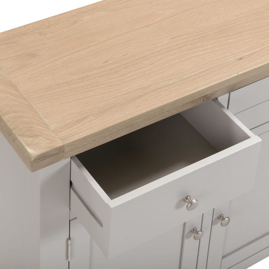 Windsor Pebble Grey 3 Door 3 Drawer Sideboard Drawer