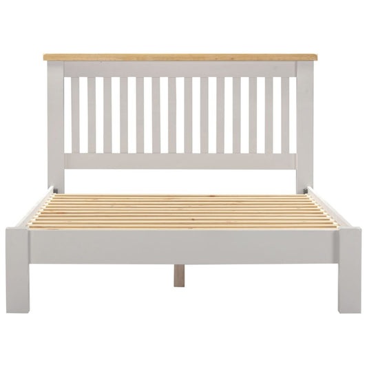 Windsor Pebble Grey 4ft 6in Low End Bedframe Front