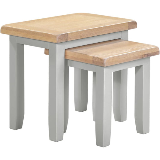Windsor Pebble Grey Nest of 2 Tables