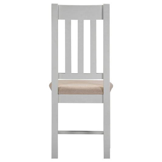 Windsor Pebble Grey Slatted Dining Chairs Back