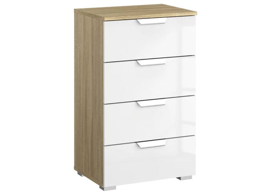 Aditio High Gloss White & Sonoma Oak Bedroom Furniture Range by Rauch