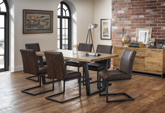 Brooklyn Dining Table & 6 Chairs by Julian Bowen