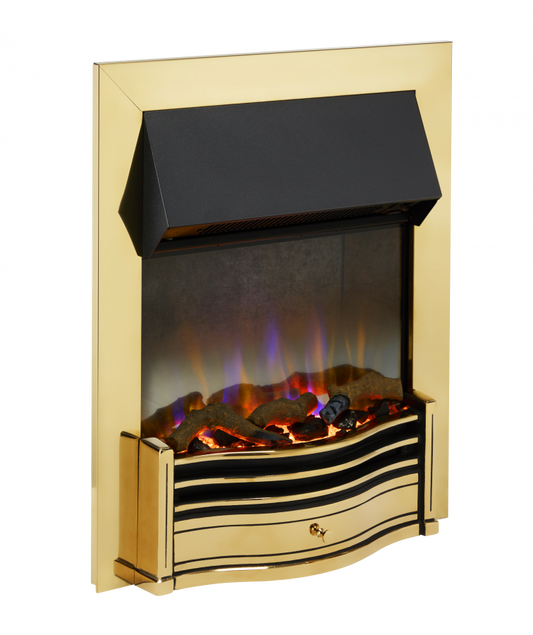 Dumfries Brass Effect Electric Fire by Dimplex