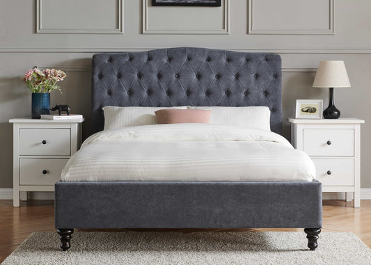 Rosa Dark Grey Bedframe Range by Limelight