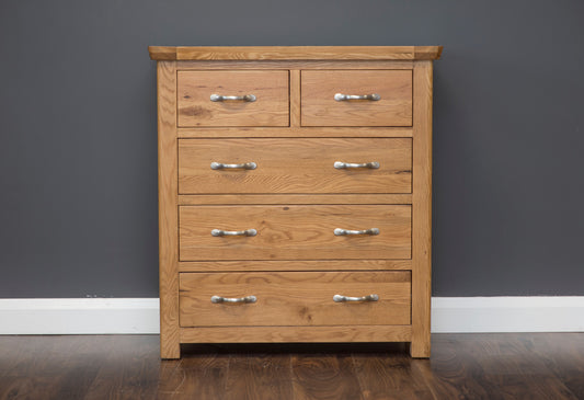 Honey B Manhattan Oak Chest of Drawers (5 Drawer)