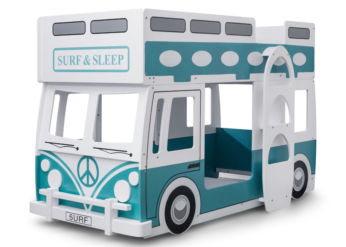 Campervan Bunk Bed by Julian Bowen - Green & White