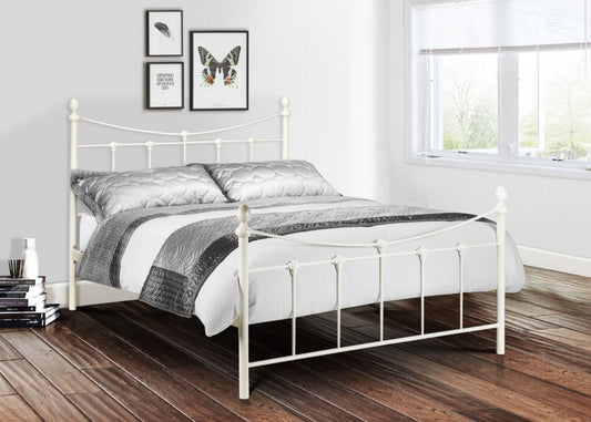 Rebecca Stone White Bedframe Range by Julian Bowen