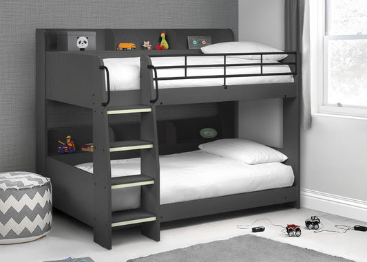 Domino Bunk Bed Range by Julian Bowen Anthracite