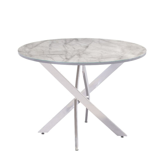 Alden Grey Marble Dining Table