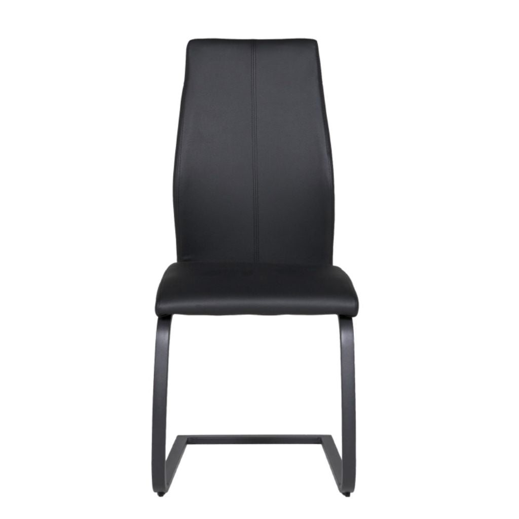 Black chair on a white background
