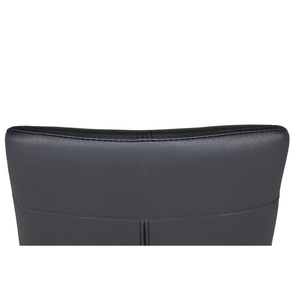 Black leather chair on a white background