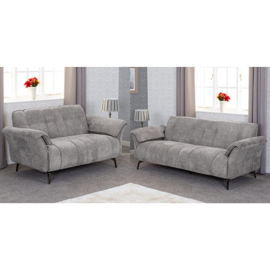 Amalfi Grey 3+2 Sofa Set Room