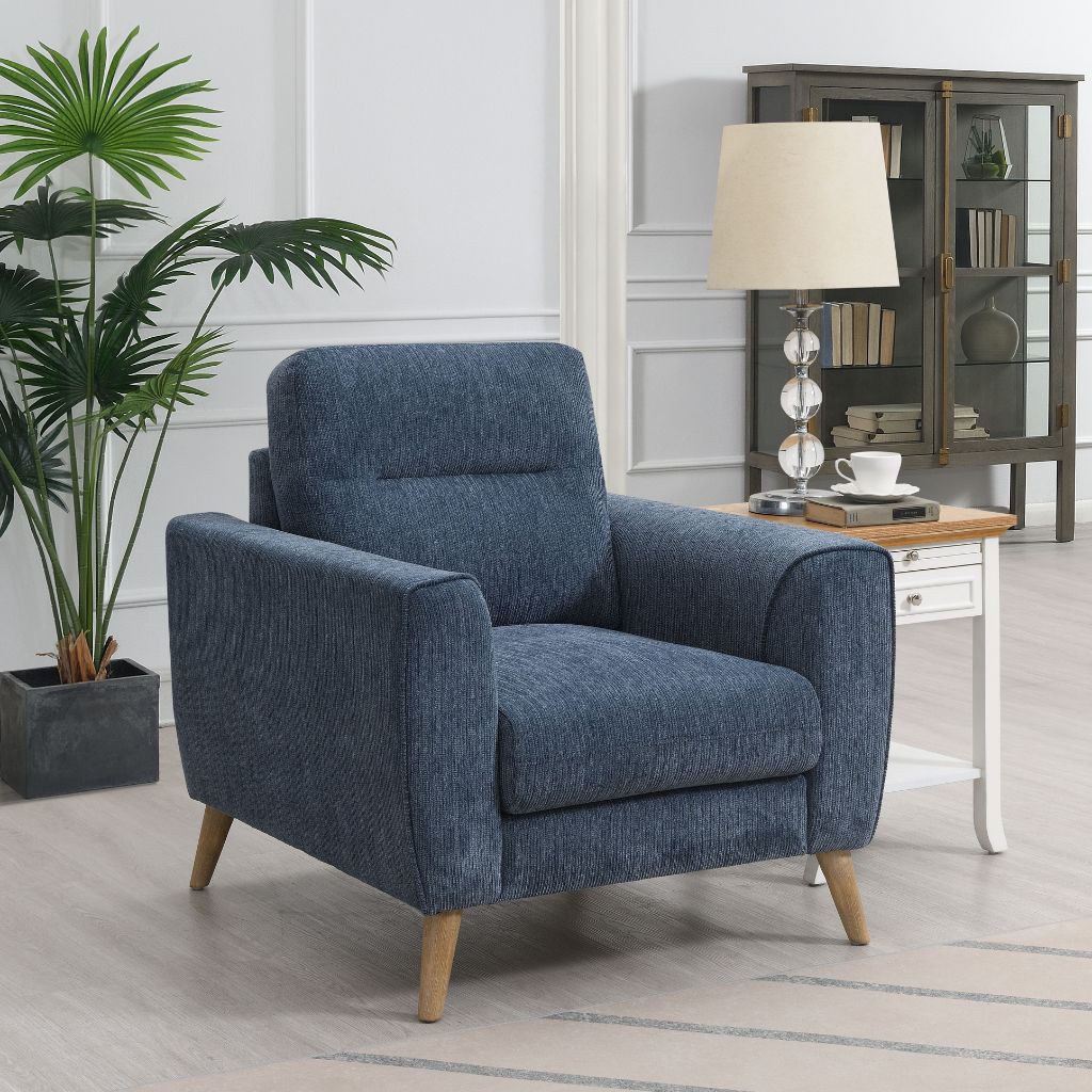 Anderson Blue 1 Seater Sofa