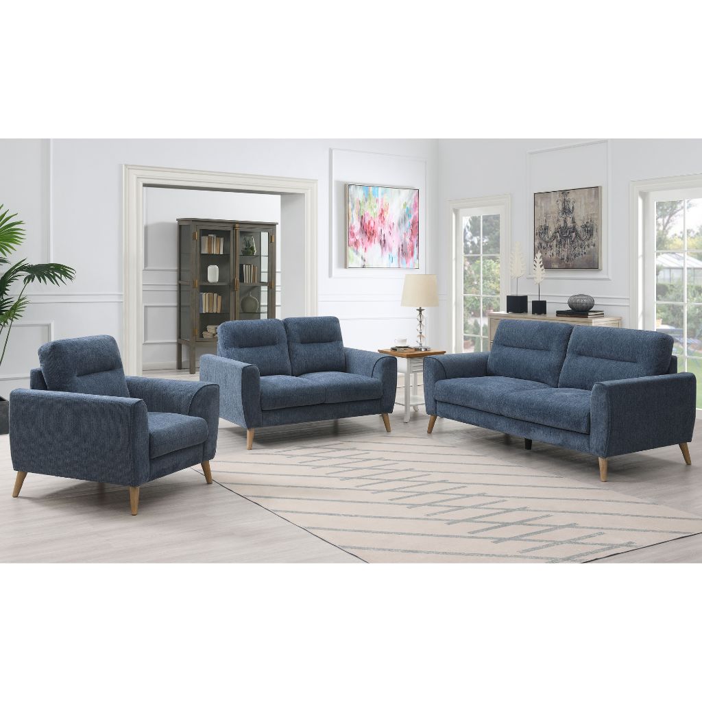 Anderson Blue 3+2+1 Sofa