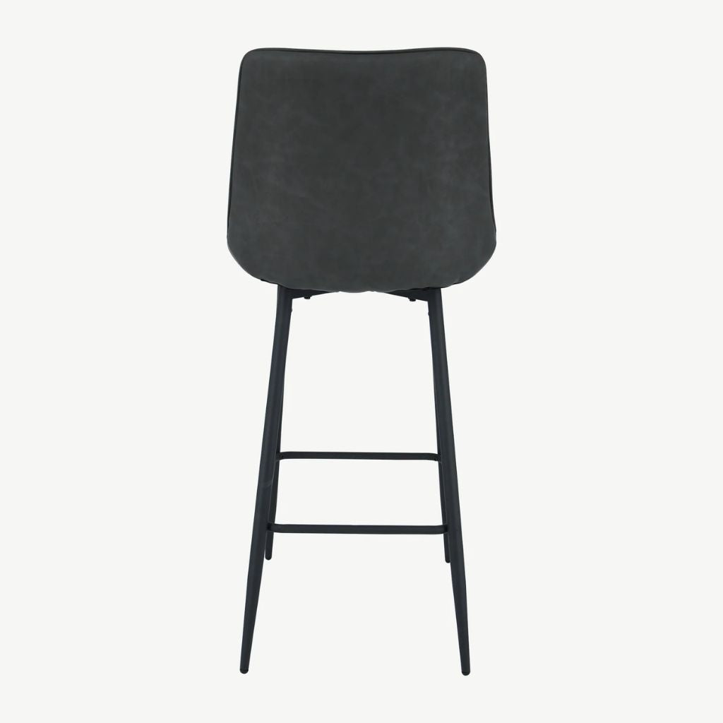 Anglia Charcoal PU Bar Stool Back