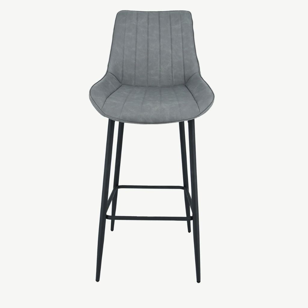 Anglia Light Grey PU Bar Stool 