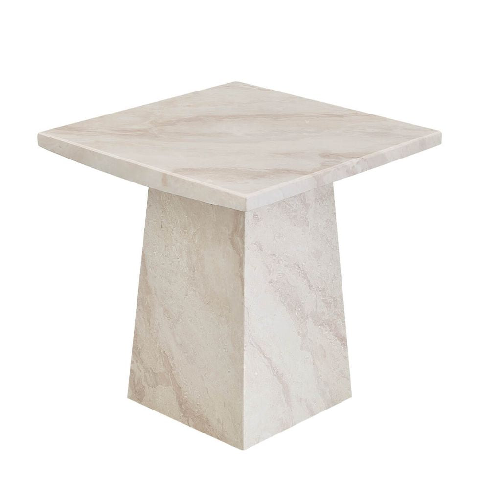 Apollo Marble Taupe Lamp Table