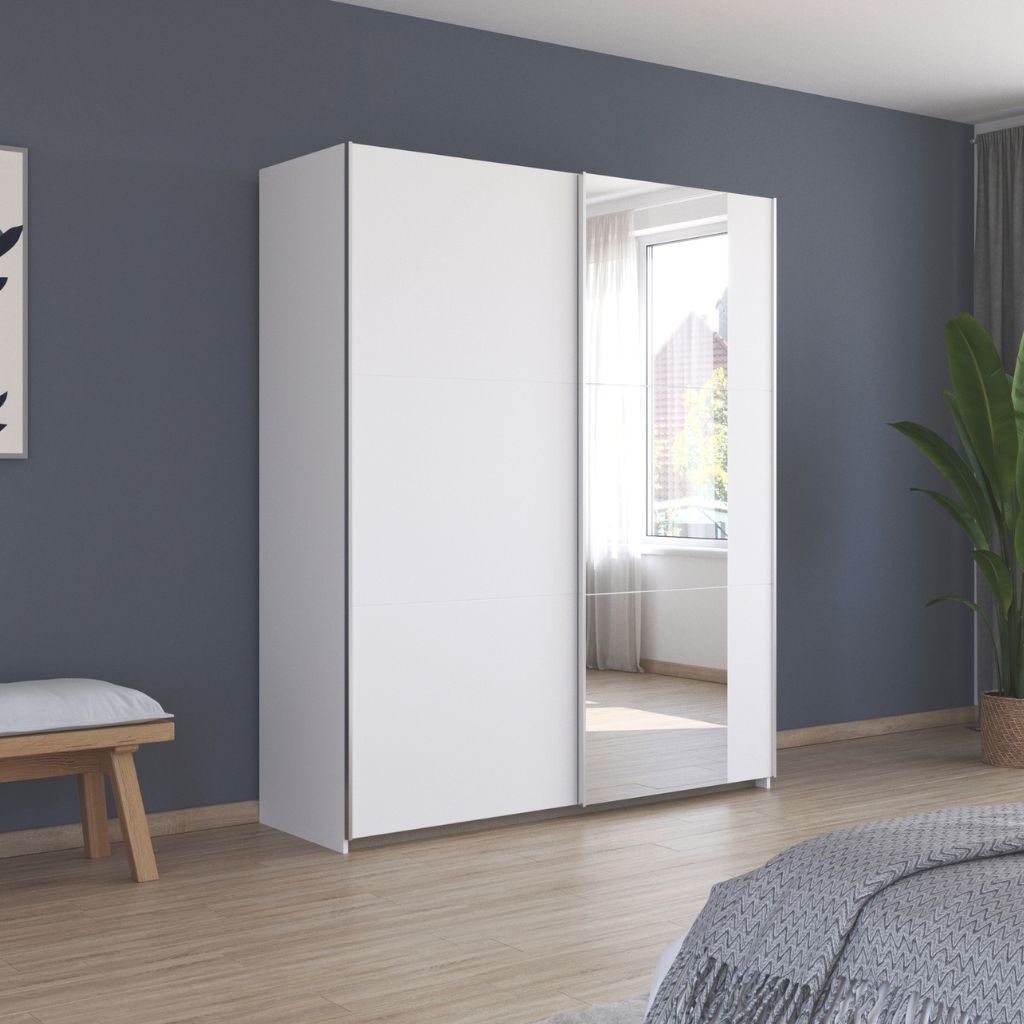 Aurelio 175cm Alpine White Sliding Wardrobe