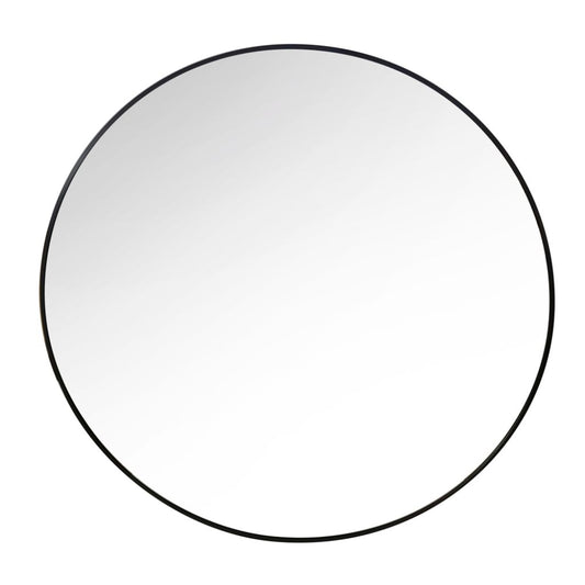 Modena Black Round 90cm Wall Mirror