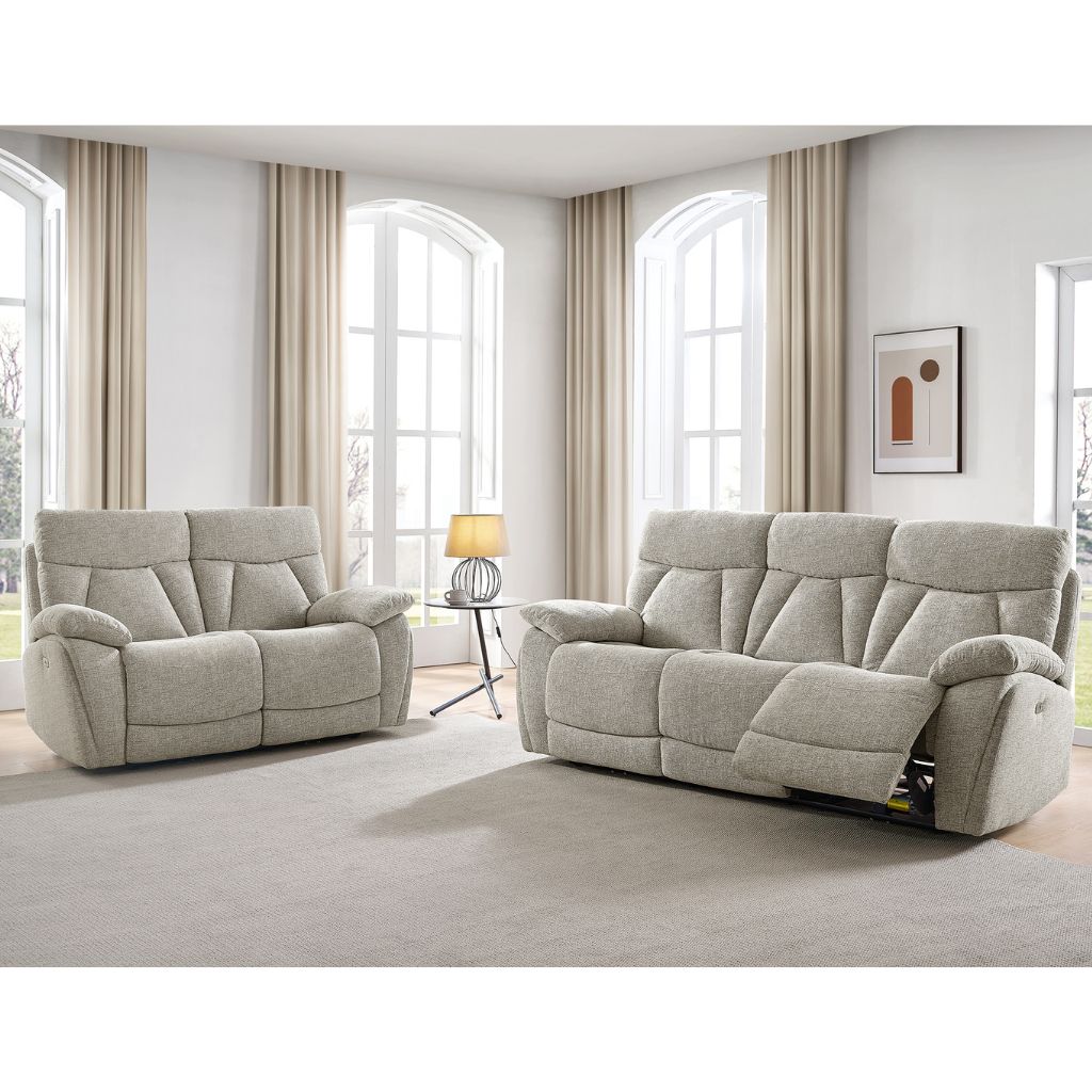 Boston Beige Electric Reclining Sofa