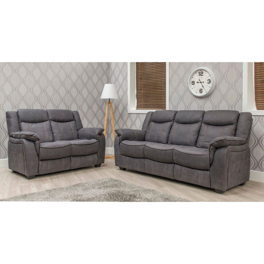 Brooklyn Charcoal 3+2 Sofa Set