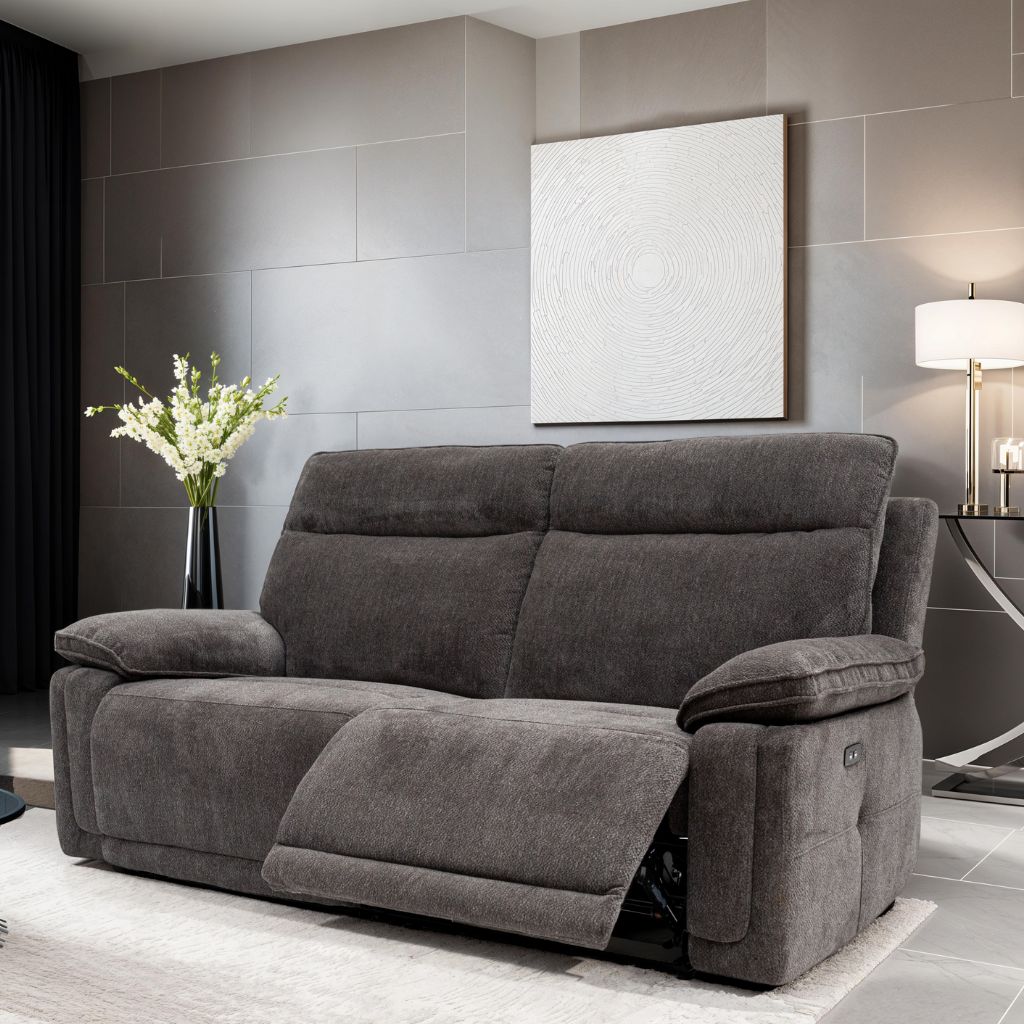 Cadeo Charcoal Electric Reclining Sofa