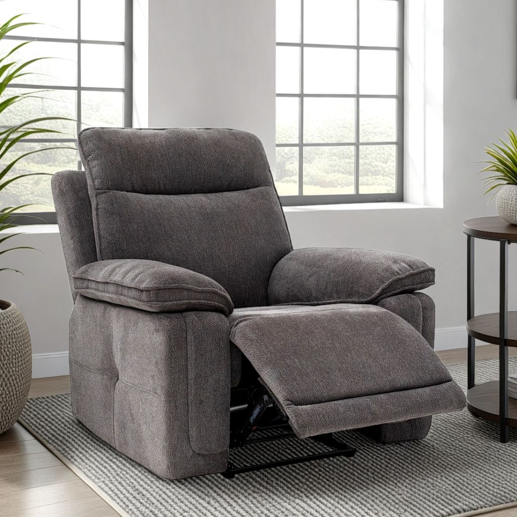 Cadeo Charcoal Electric Reclining 1 Seater