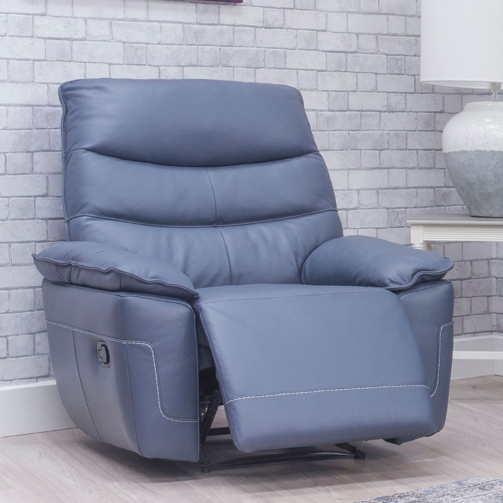 Cadiz Blue Electric Reclining Chair