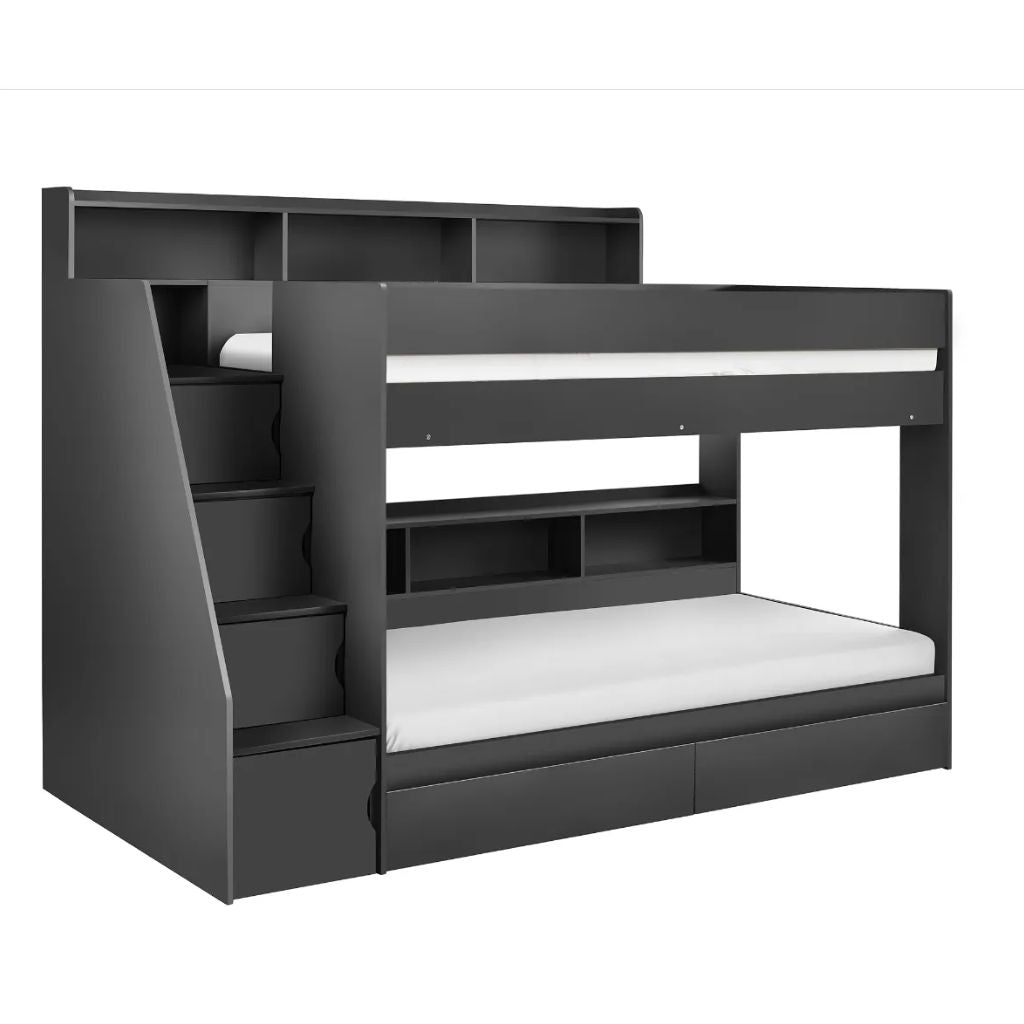 Camelot Anthracite Staircase Bunk Bed Angle