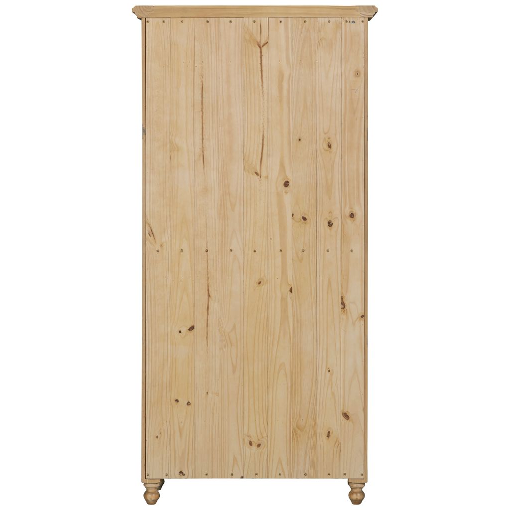 Wooden wardrobe with a white background